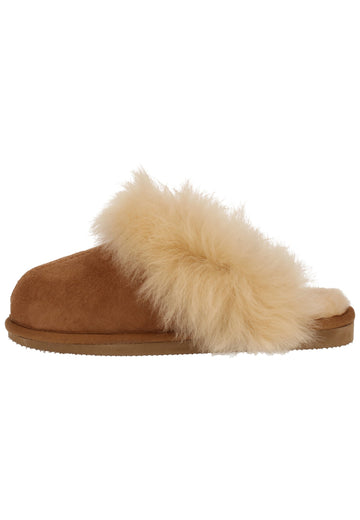 Pantoletten Shepherd Hausschuhe Leder Chestnut Warmfutter