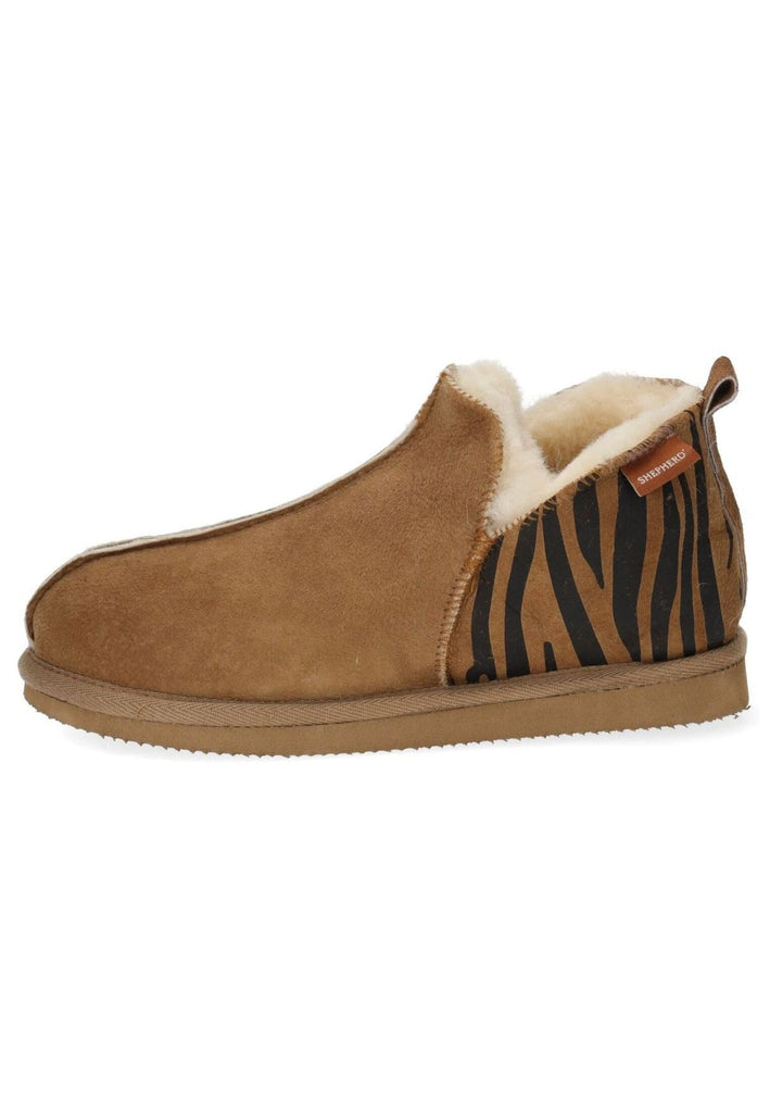 Pantoletten Shepherd Hausschuhe Leder Chestnut Warmfutter