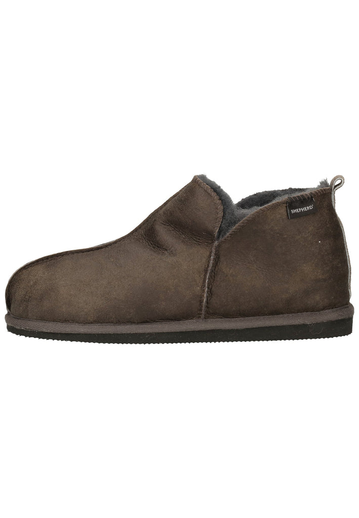 Pantoletten Shepherd Hausschuhe Leder Grau