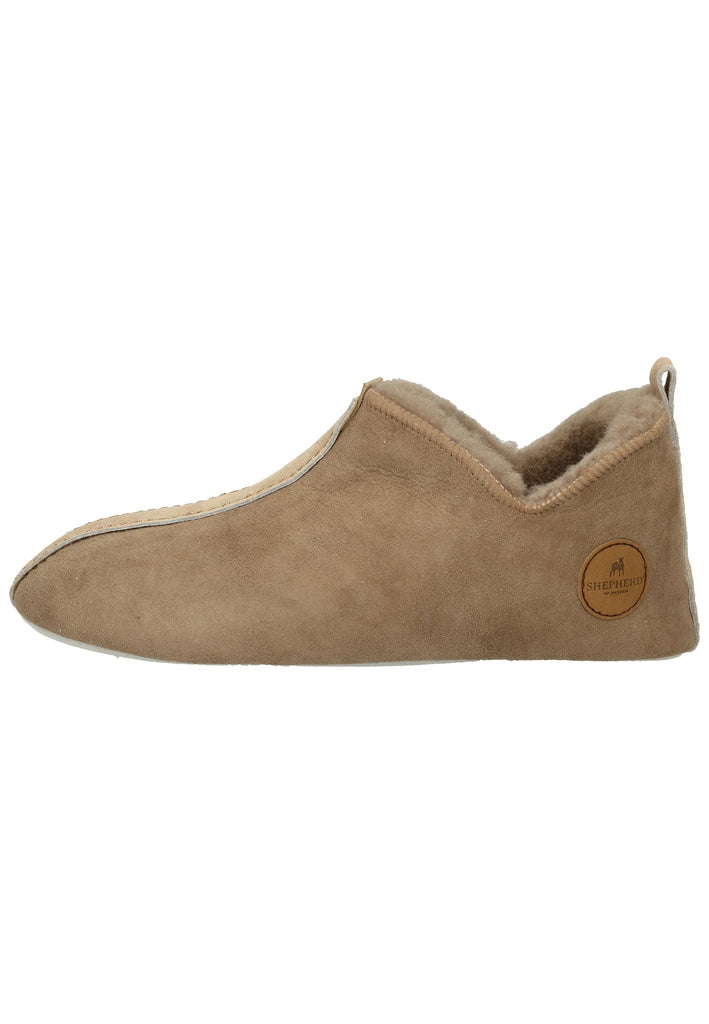 Pantoletten Shepherd Hausschuhe Leder Grau Warmfutter