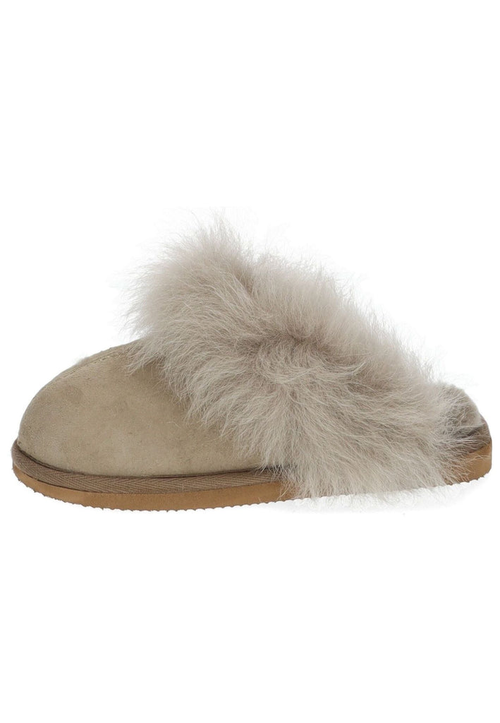 Pantoletten Shepherd Hausschuhe Leder Stone Warmfutter