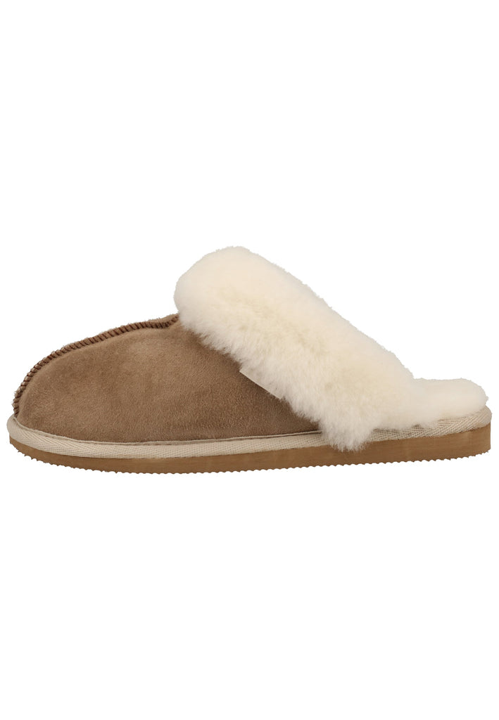 Pantoletten Shepherd Hausschuhe Leder Stone Warmfutter