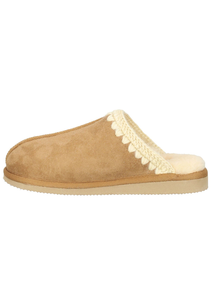 Pantoletten Shepherd Hausschuhe Veloursleder Kastanie Warmfutter