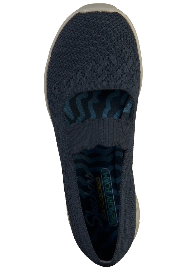 Skechers Ballerinas Textil Blau