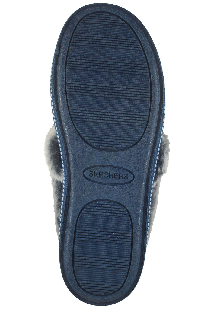 Skechers Hausschuhe Textil Blau Warmfutter