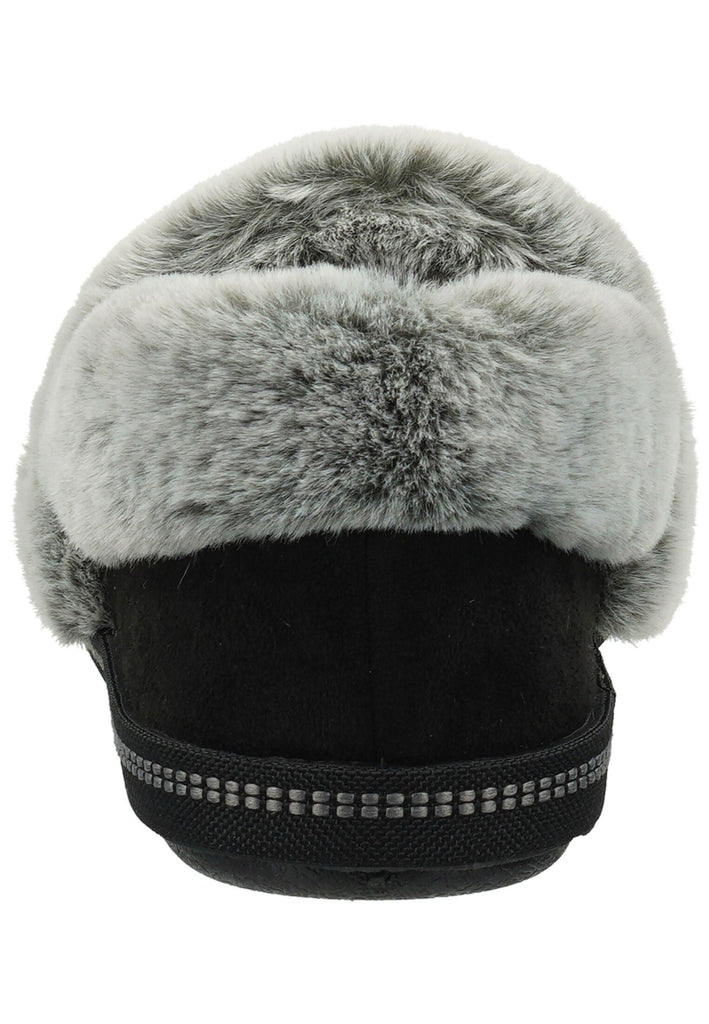 Skechers Hausschuhe Textil Schwarz Warmfutter