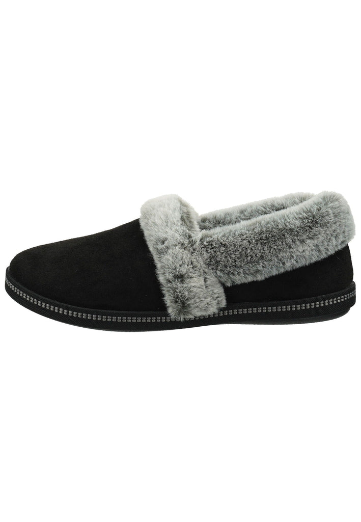Skechers Hausschuhe Textil Schwarz Warmfutter