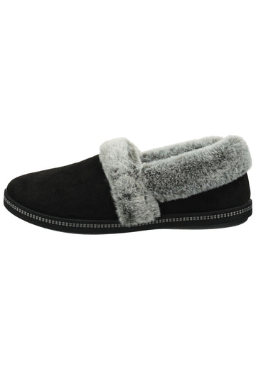 Skechers Hausschuhe Textil Schwarz Warmfutter