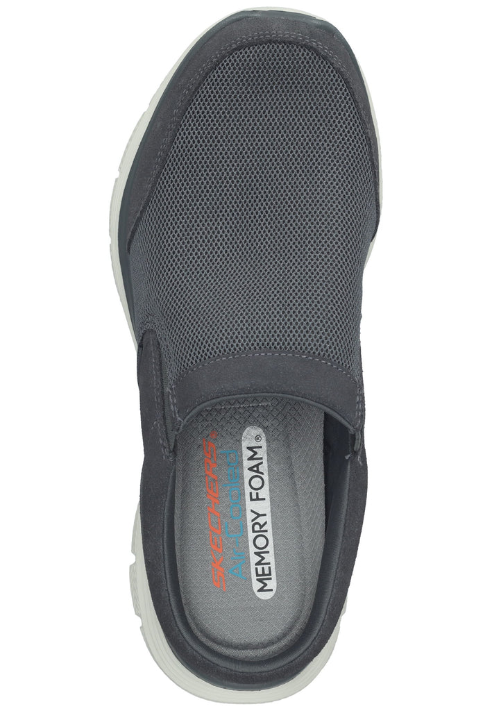 Skechers Pantoletten Leder Grau