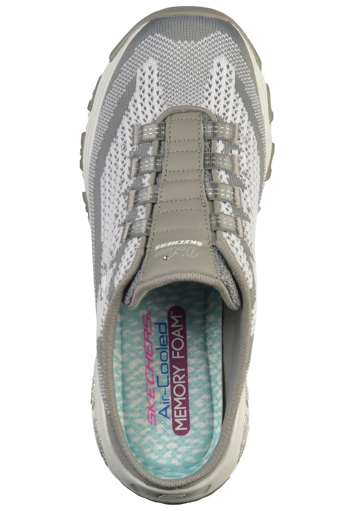 Skechers Pantoletten Mesh Grau/Weiß