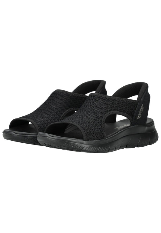 Skechers Sandalen Textil Schwarz/Schwarz