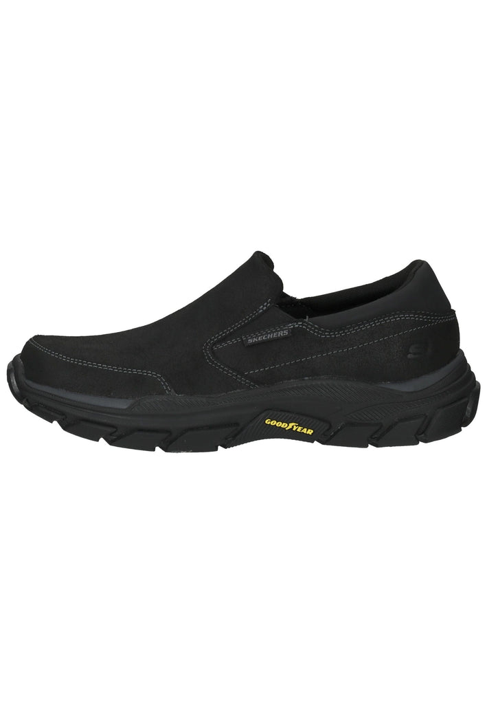 Skechers Slipper Leder Schwarz