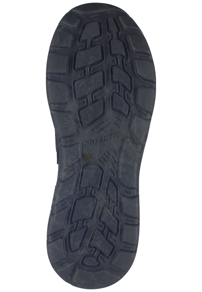 Skechers Slipper Leder Schwarz