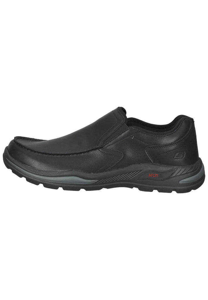 Skechers Slipper Leder Schwarz