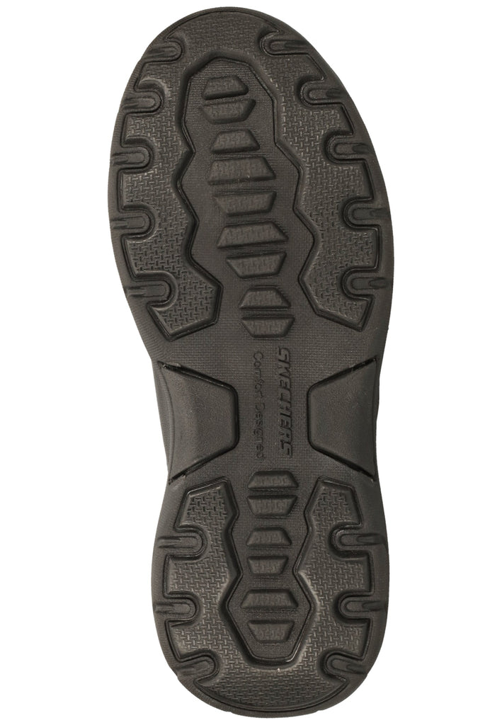 Skechers Slipper Leder Schwarz