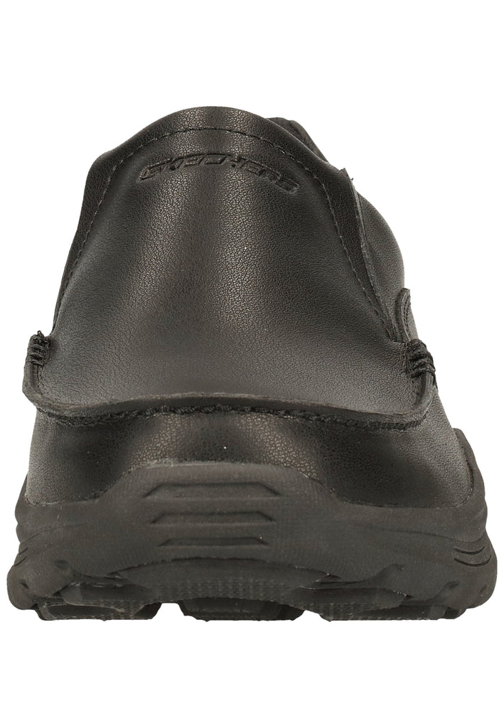 Skechers Slipper Leder Schwarz