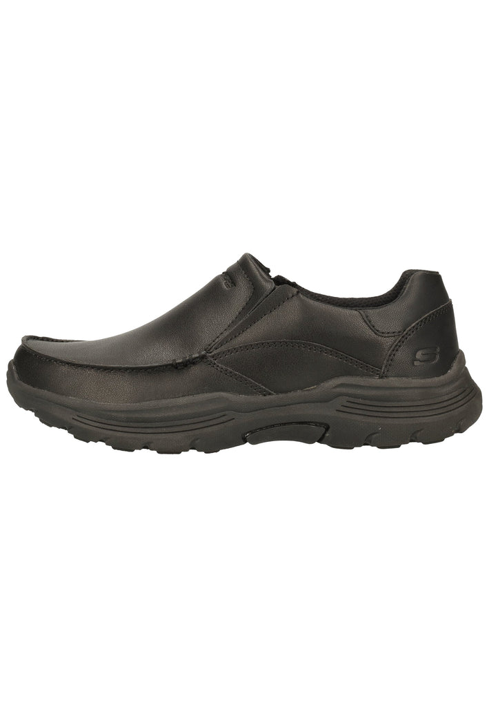 Skechers Slipper Leder Schwarz