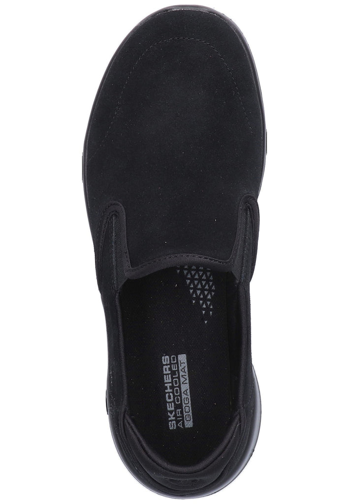 Skechers Slipper Leder Schwarz