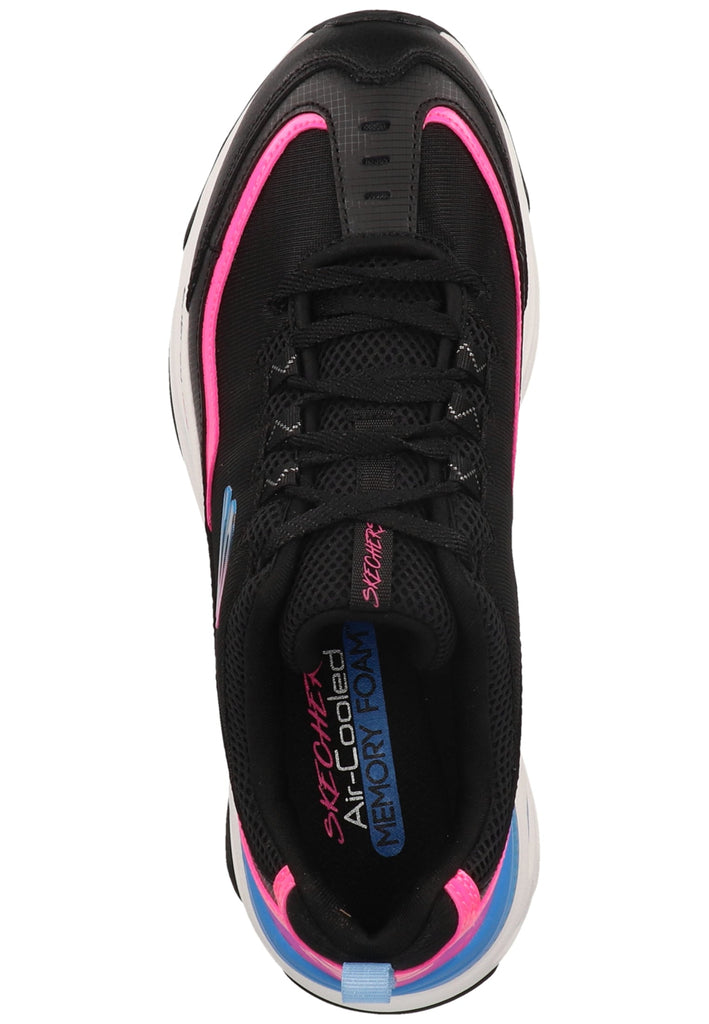 Skechers Sneaker Leder/Mesh Schwarz/Pink