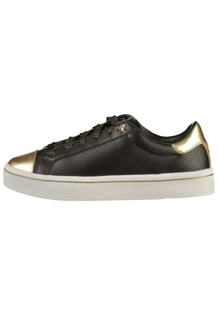 Skechers Sneaker Leder Schwarz/Gold