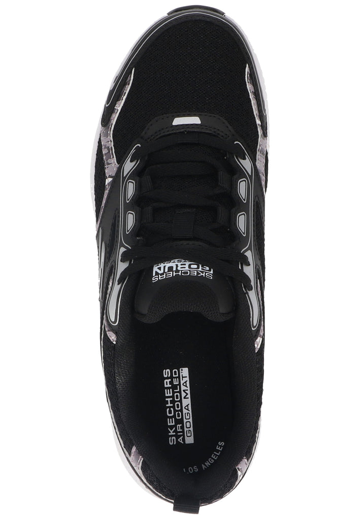 Skechers Sneaker Leder/Textil Schwarz/Silber