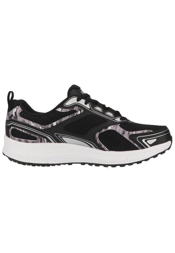 Skechers Sneaker Leder/Textil Schwarz/Silber