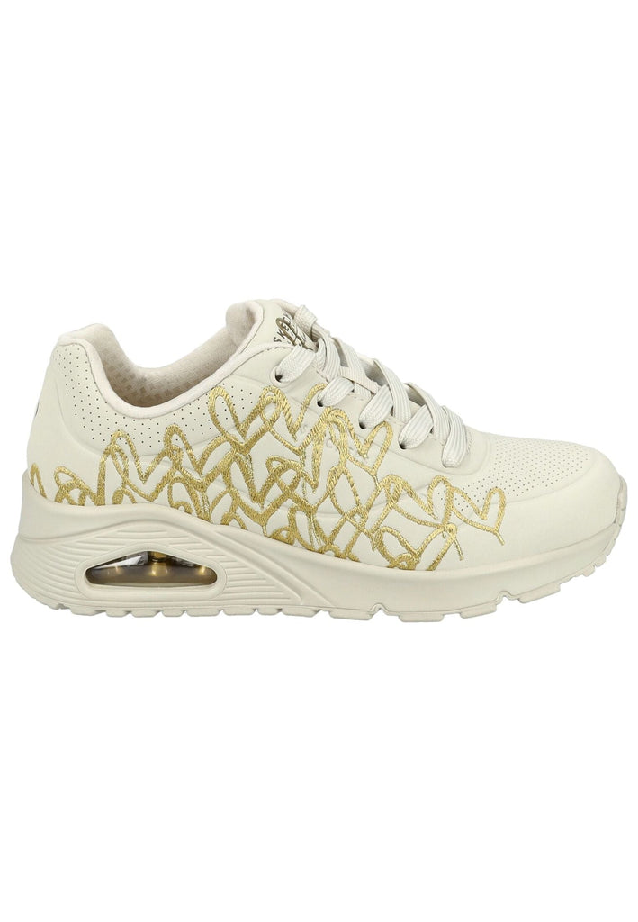 Skechers Sneaker Lederimitat Beige/Gold