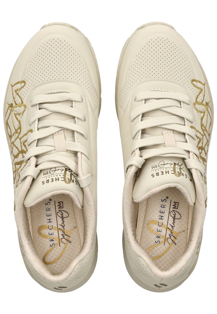 Skechers Sneaker Lederimitat Beige/Gold