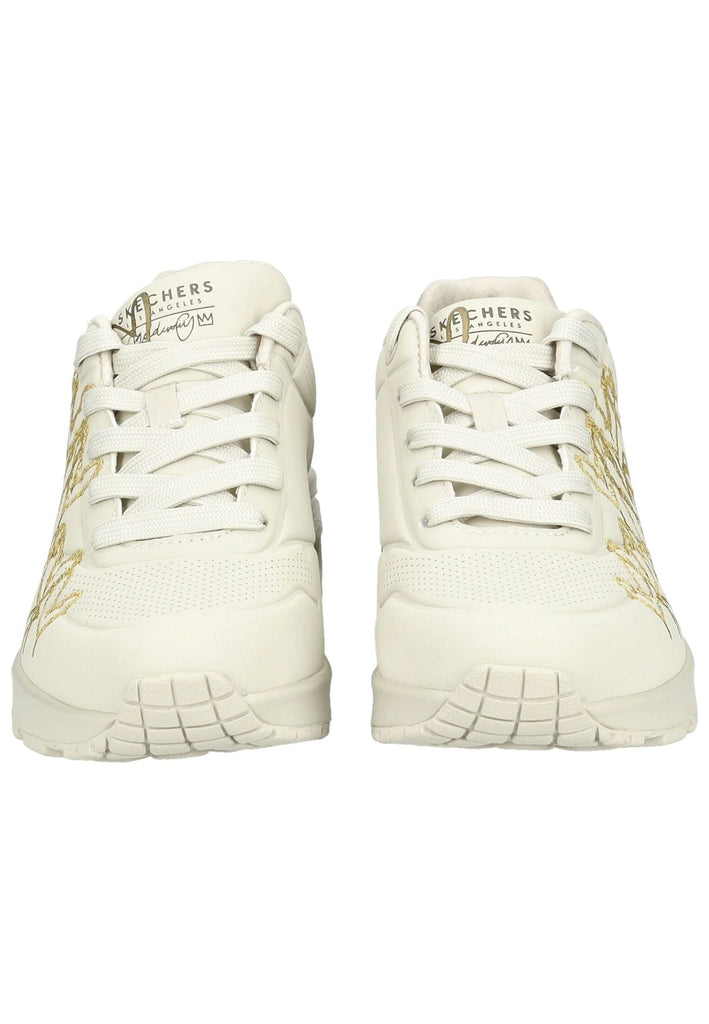 Skechers Sneaker Lederimitat Beige/Gold