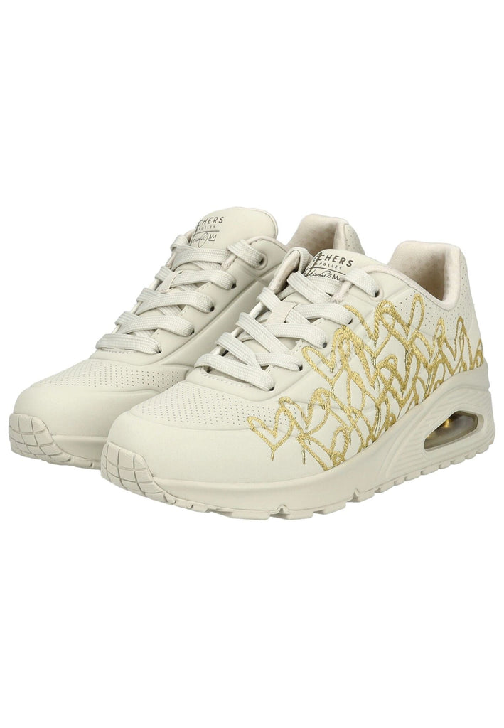 Skechers Sneaker Lederimitat Beige/Gold