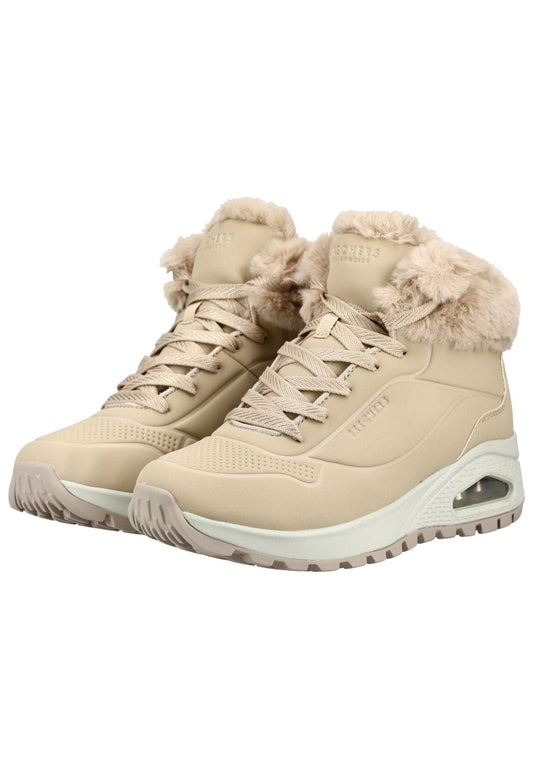 Skechers Sneaker Lederimitat Beige Warmfutter