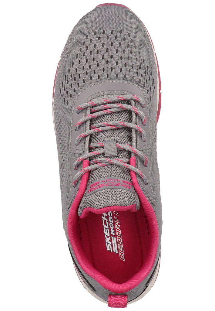Skechers Sneaker Lederimitat/Mesh Grau/Pink