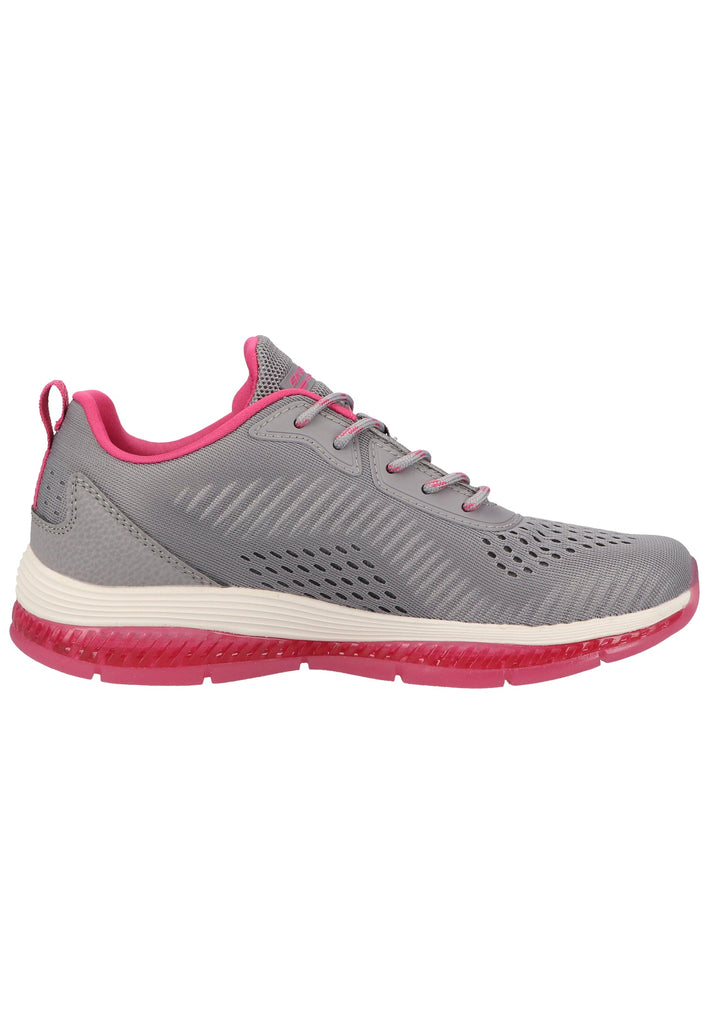 Skechers Sneaker Lederimitat/Mesh Grau/Pink