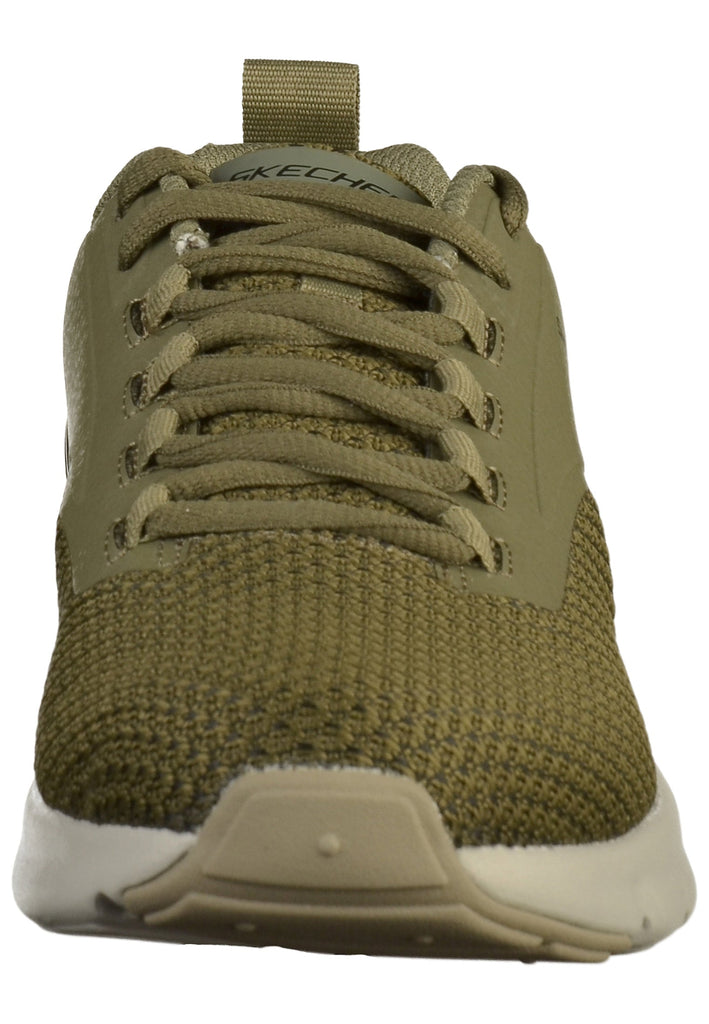 Skechers Sneaker Lederimitat/Mesh Olive/Schwarz