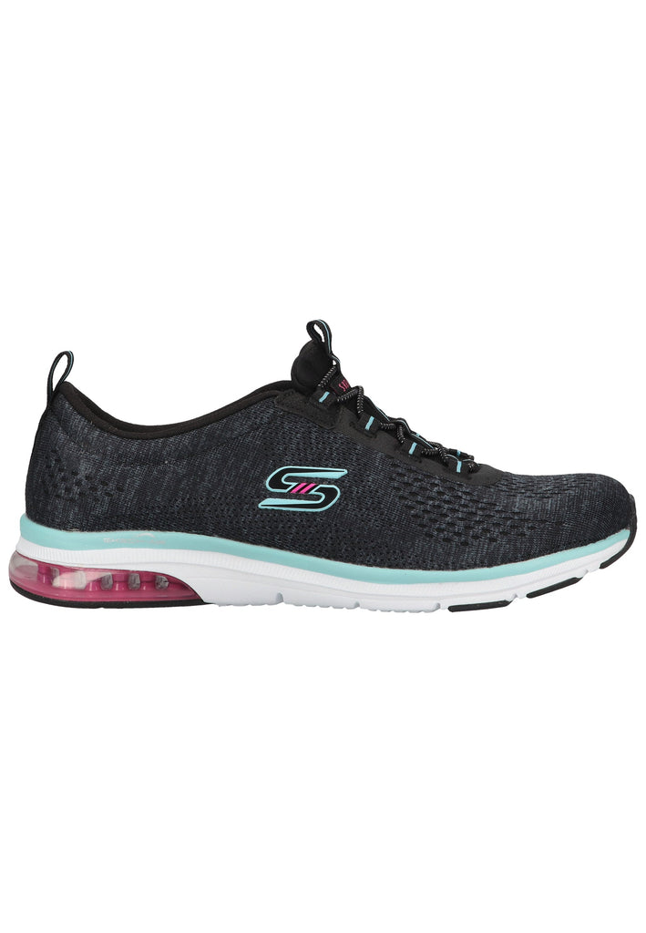 Skechers Sneaker Lederimitat/Mesh Schwarz/Blau
