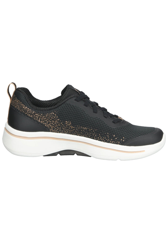 Skechers Sneaker Lederimitat/Mesh Schwarz/Gold