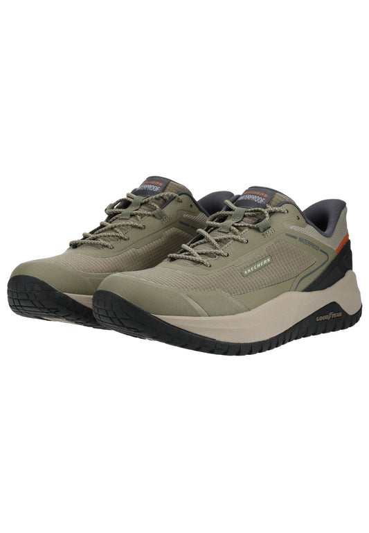 Skechers Sneaker Lederimitat Oliv