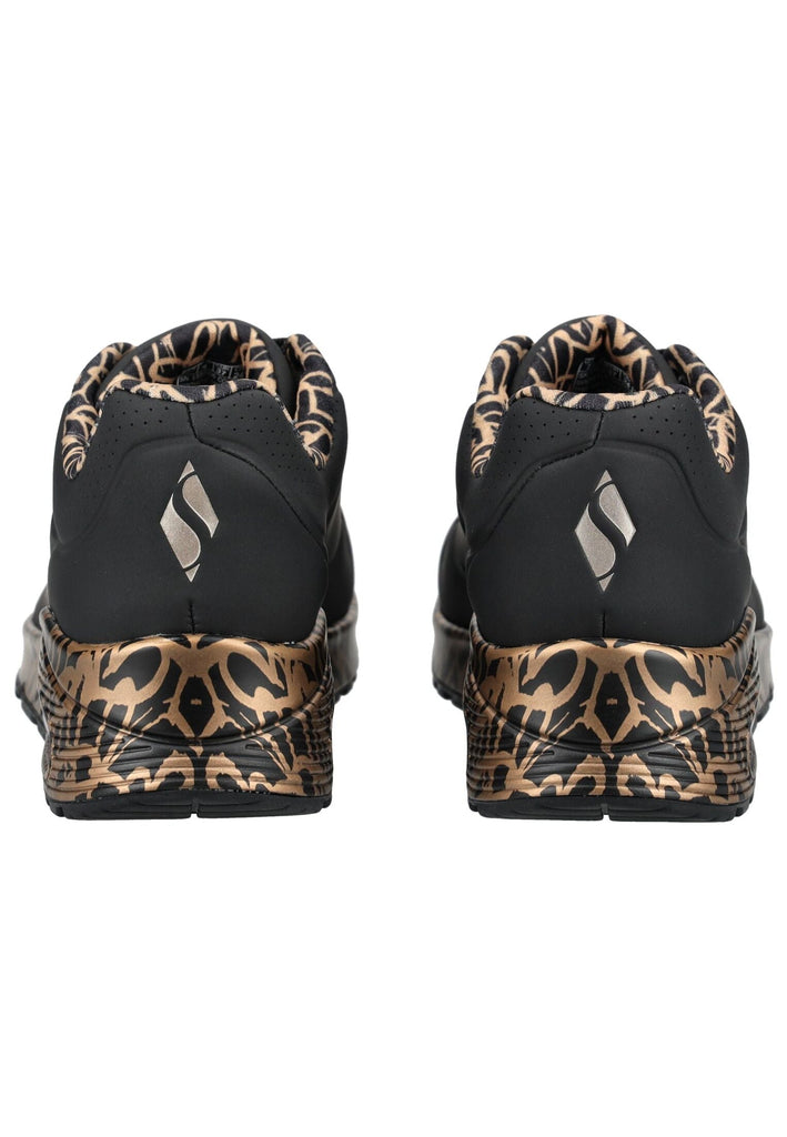 Skechers Sneaker Lederimitat Schwarz/Gold