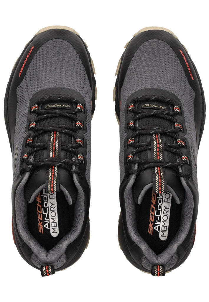 Skechers Sneaker Lederimitat Schwarz/Grau