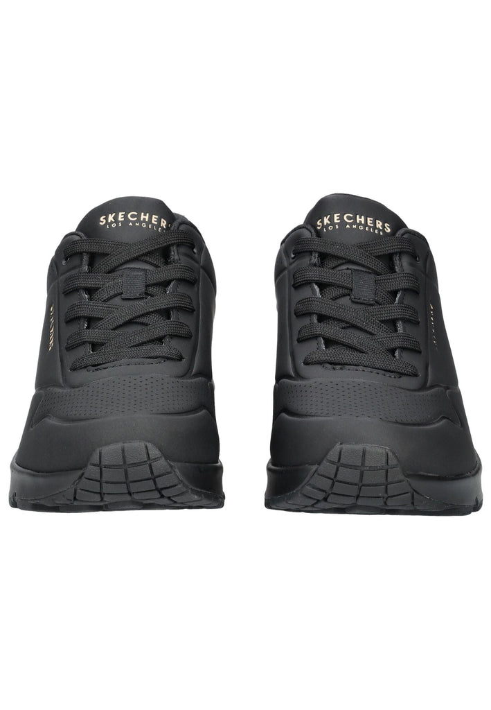 Skechers Sneaker Lederimitat Schwarz/Schwarz