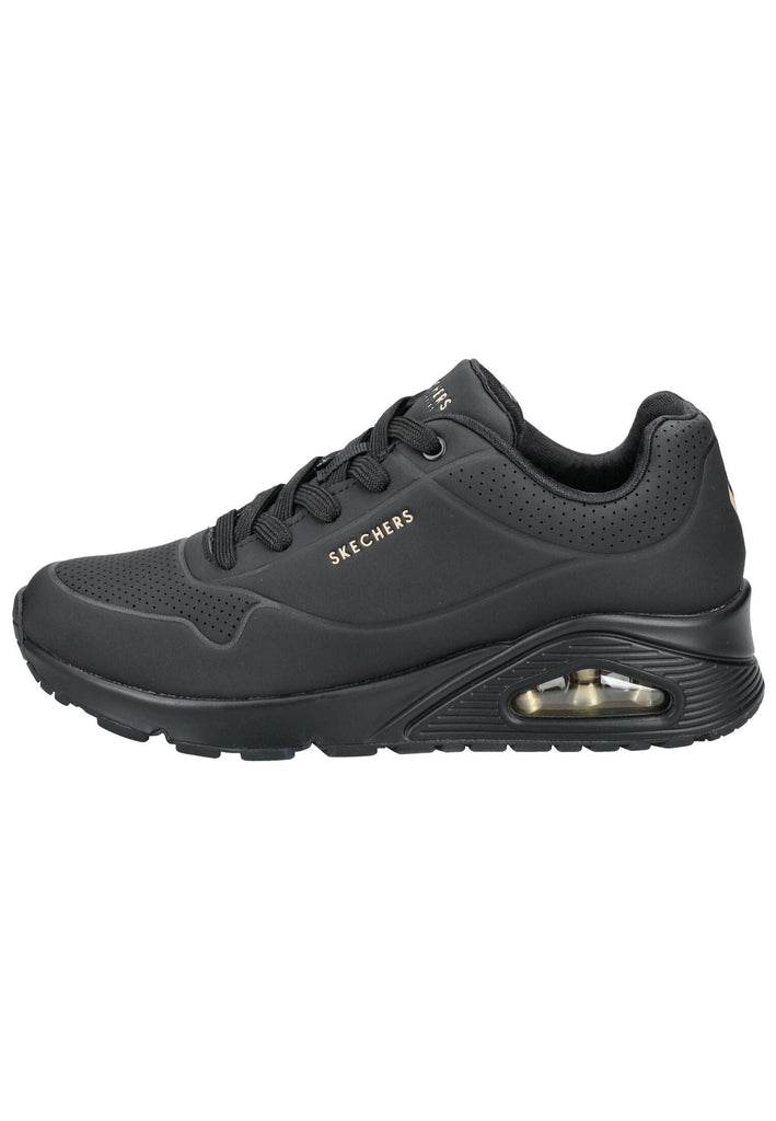 Skechers Sneaker Lederimitat Schwarz/Schwarz