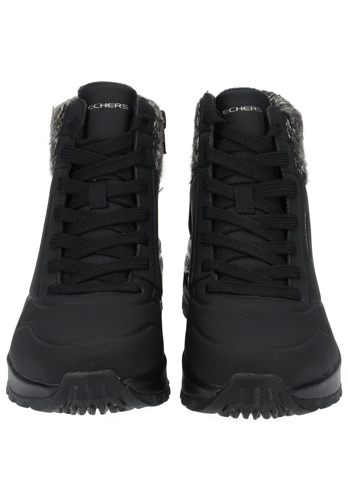 Skechers Sneaker Lederimitat Schwarz Warmfutter