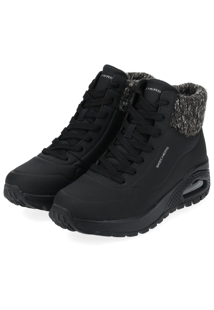 Skechers Sneaker Lederimitat Schwarz Warmfutter