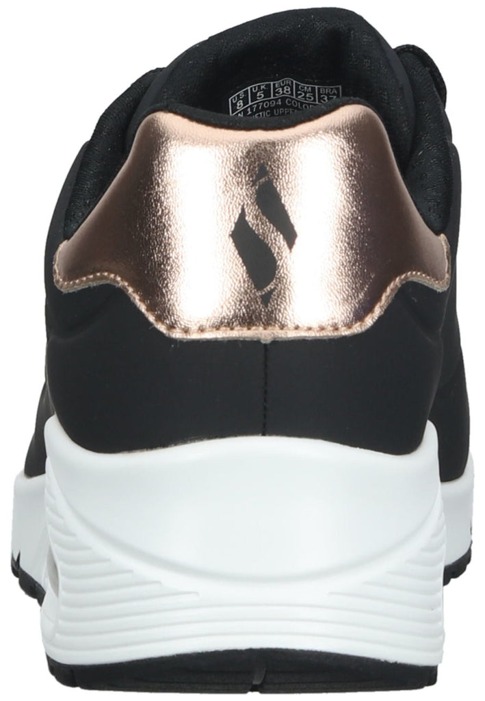 Skechers Sneaker Lederimitat Schwarz/Weiß