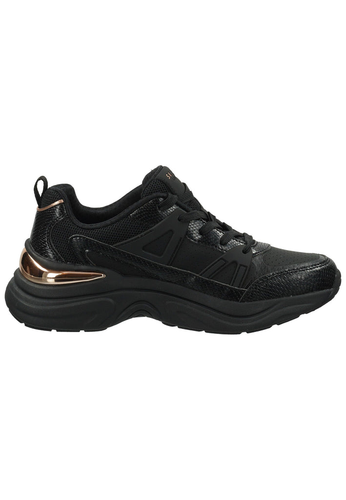 Skechers Sneaker Lederimitat/Textil Schwarz