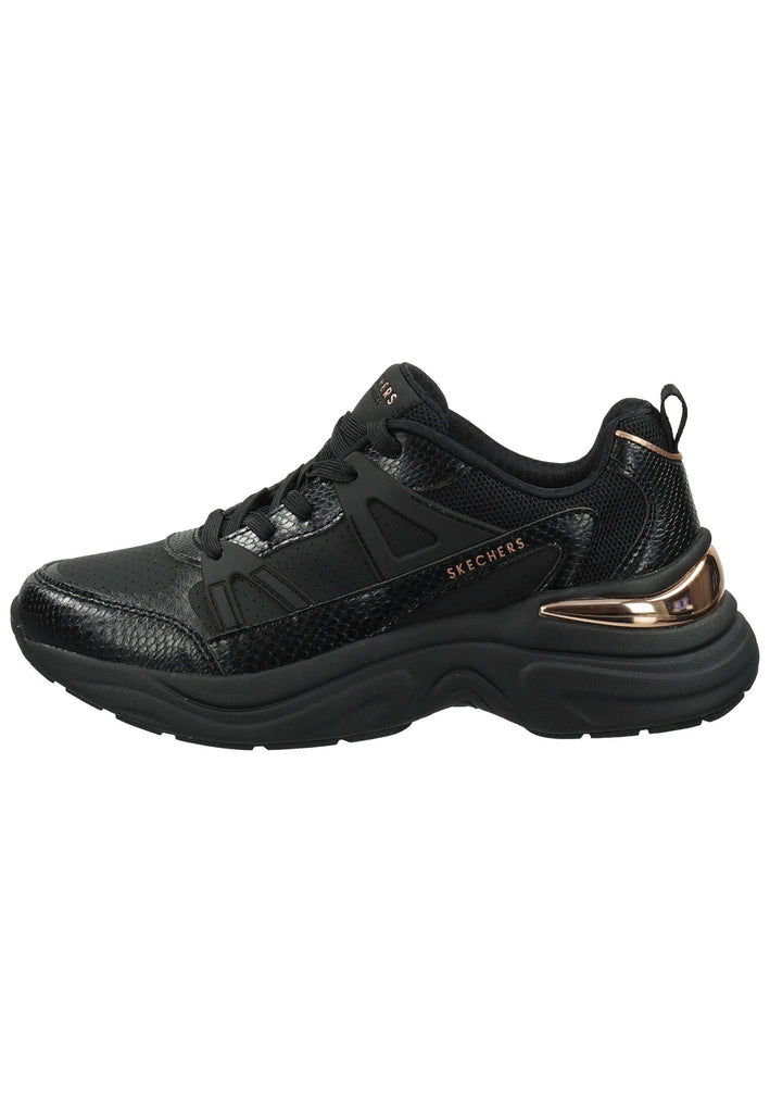 Skechers Sneaker Lederimitat/Textil Schwarz