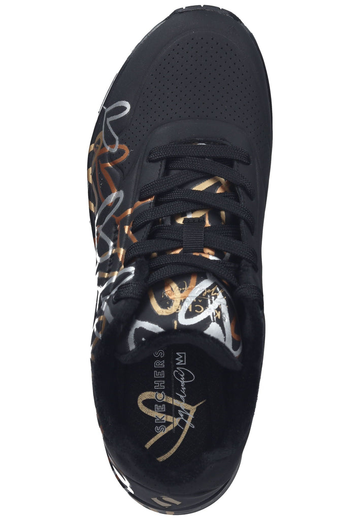 Skechers Sneaker Lederimitat/Textil Schwarz Kombi