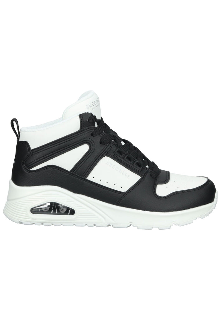 Skechers Sneaker Lederimitat/Textil Schwarz/Weiß