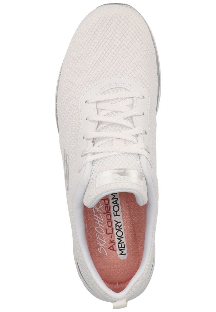 Skechers Sneaker Lederimitat/Textil Weiß/Silber