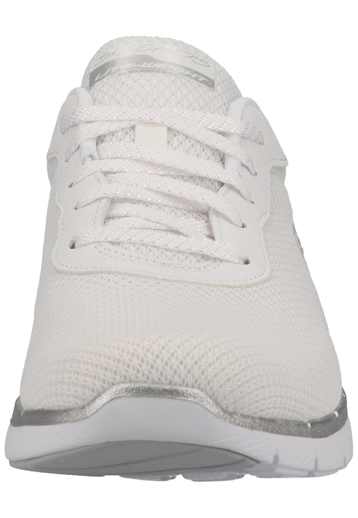 Skechers Sneaker Lederimitat/Textil Weiß/Silber
